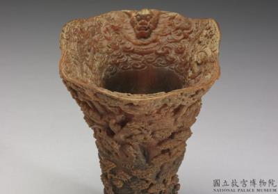 图片[3]-Carved rhinoceros horn cup with a celebratory gathering of immortals, Qianlong reign (1736-1795), Qing dynasty-China Archive